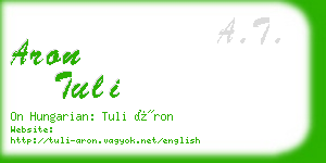 aron tuli business card